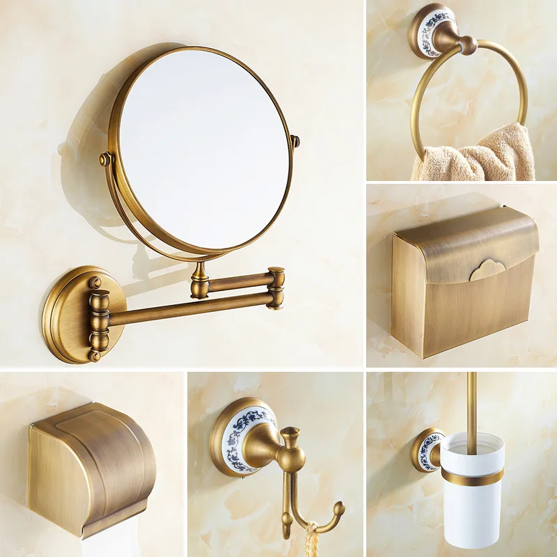 antique bathroom set accessories ceramics brass bathroom hardware set wall mounted bathroom sets kit toilet accessories free global shipping