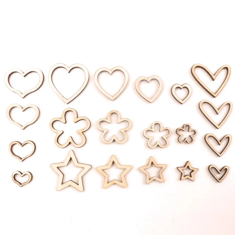 Плетеный абажур из натурального дерева полый цветок вышивка звёздочки или