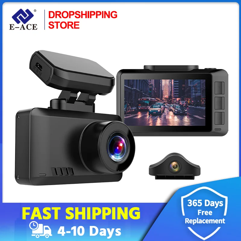 E ACE 4K Dashcam Мини Автомобильный видеорегистратор зеркало GPS трек WiFi Sony IMX335 видео