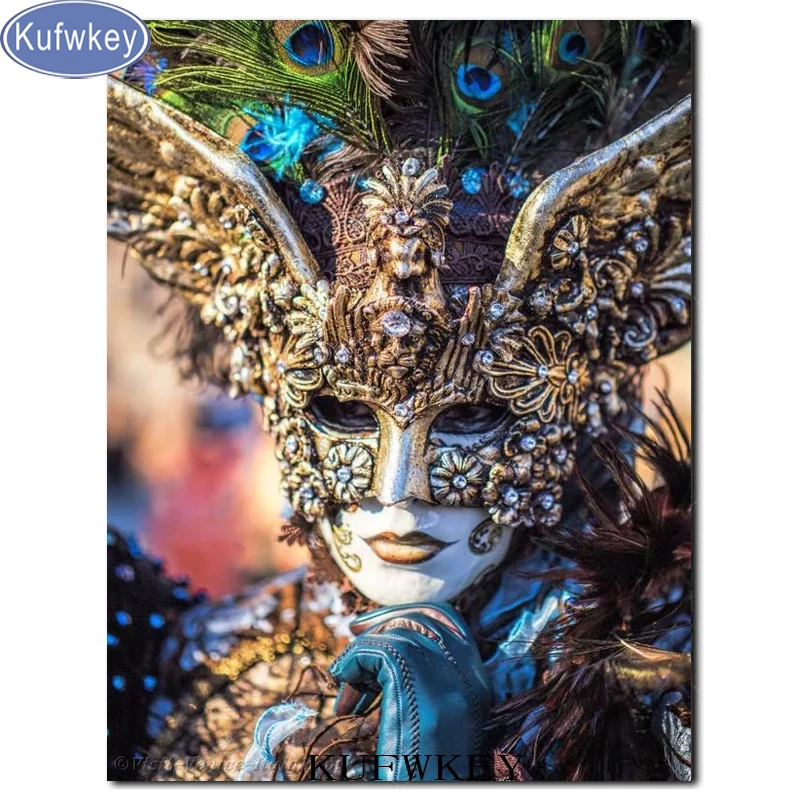 KUFWKEY полная квадратная круглая Смола Алмазная картина женская маска пазл 5d картина из мозаики и бриллиантов Вышивка крестом Любовь подарки Декор стены