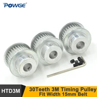 powge 30 teeth 3m timing belt pulley bore 566 358101214mm fit w15mm htd 3m belt 30t 30teeth htd3m pulley cnc machine