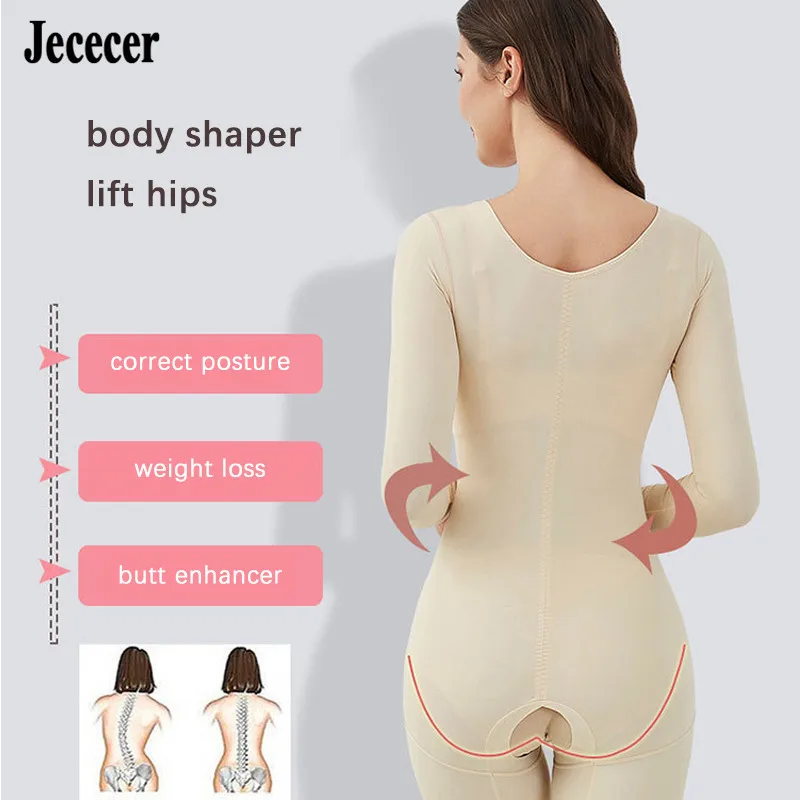 Полный корректирующий боди Утягивающее нижнее белье для женщин леггинсы рук