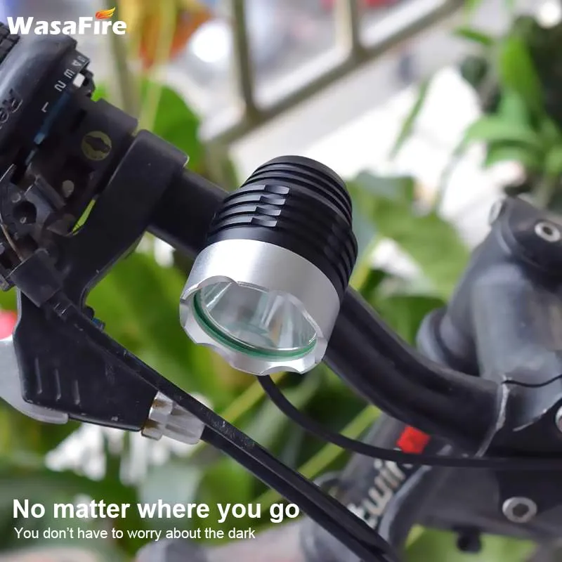 WasaFire 1800lm XM L T6 светодиодный велосипедный головной светильник велосипед благодаря