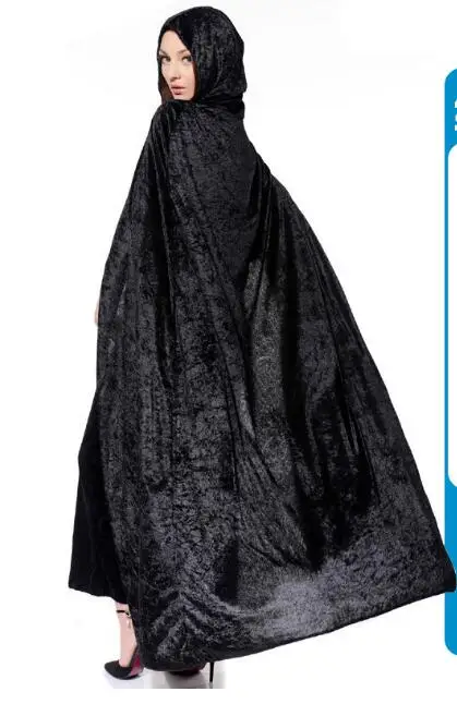 Женские и мужские Золотая Бархатная накидка ведьмы карнавальный маскарадный