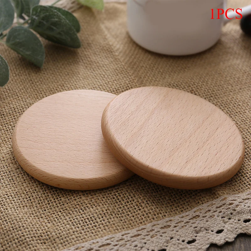 

1PC Durable Wood Square Round Heat Resistant Drink Mat Creative Table Tea Coffee Cup Pad Kitchen Supplies Practical Home Decor