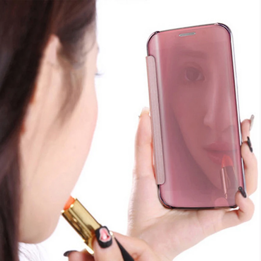 Роскошный зеркальный флип-чехол для Apple iPhone 8 7 6 6s Plus 5 5S SE 8plus 7plus 6plus plus iPhone8 iPhone7 iPhone6