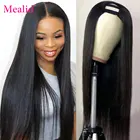 Mealid бразильские прямые волосы с U-образной частью, парик из человеческих волос с зажимами, недорогие человеческие волосы Upart Bob, полупарики для черных женщин, Реми