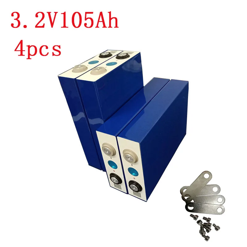 2020 Новые 4 шт 3 2 V 105Ah lifepo4 батареи не 100ah 12V105Ah для EV RV diy солнечный ЕС США налог