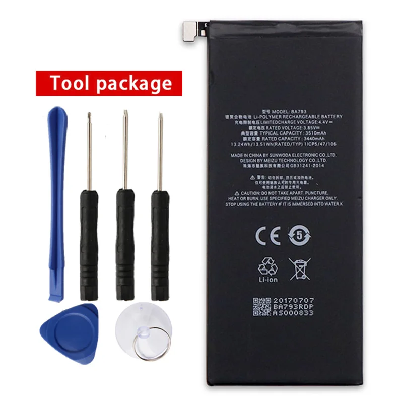 Оригинальный высококачественный аккумулятор BA793 для Meizu PRO7 Plus M793Q 3510 мАч |