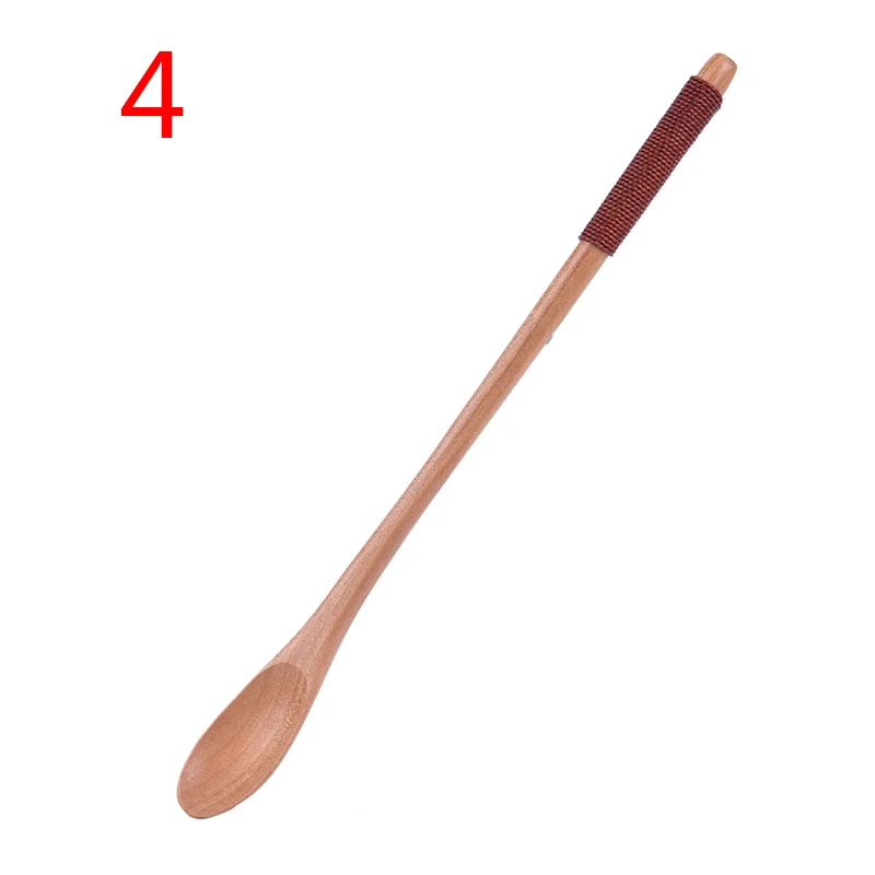 

Wooden Spoons Large Long Handled Spoon Kids Spoon Wood Rice Soup Dessert Spoon Coffee Tea Tableware