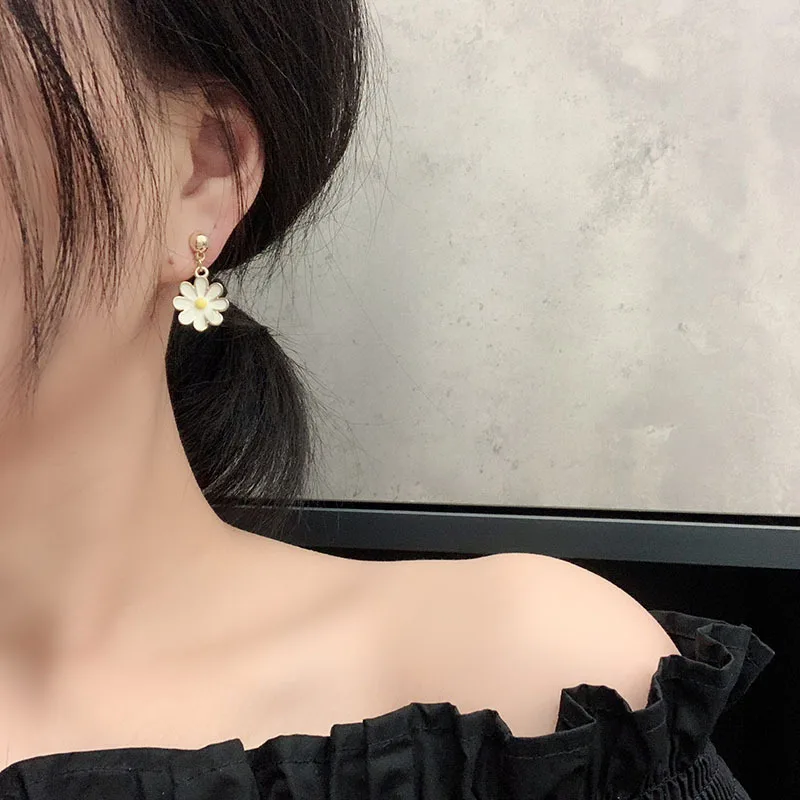 Ear Clips With Fresh Flowers Earrings Without Pierced 2020 New Trendy Fashion For Women | Украшения и аксессуары