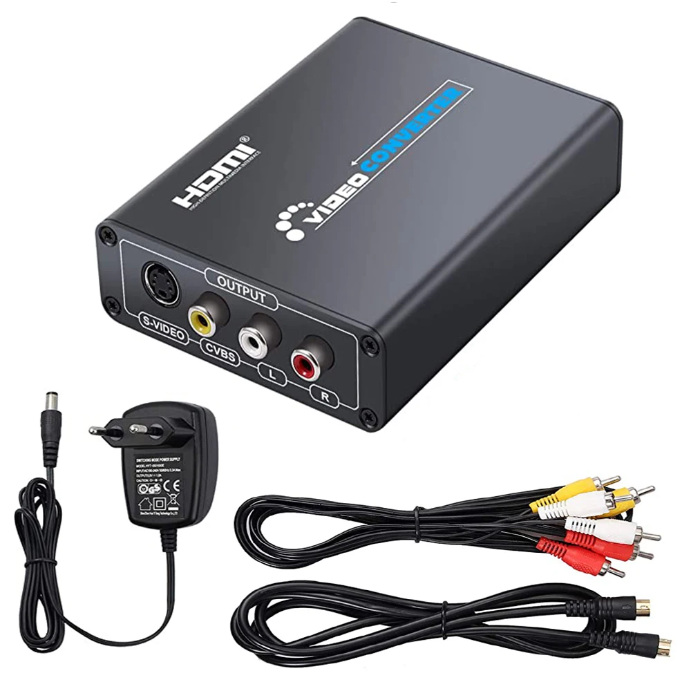 HDMI to AV  S-Video CVBS Video Converter HDMI to SVIDEO+S VIDEO Switcher Adaptor  HD 3RCA PAL/NTSC Switch for TV PC Blue-Ray DVD
