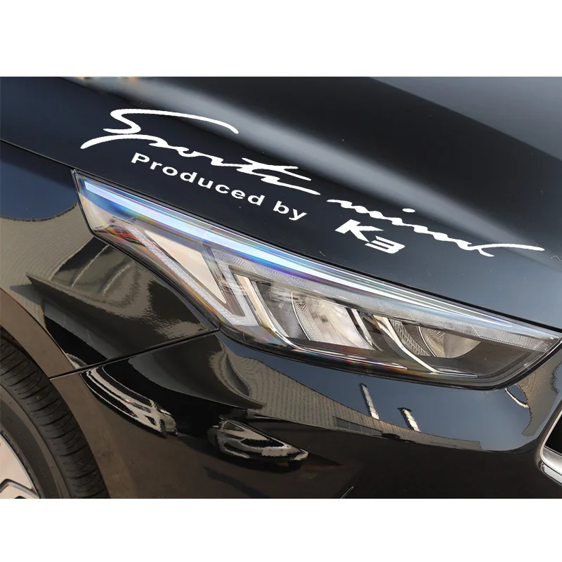

2Pcs Car Sticker Sports Mind Body Headlight Eyebrow Decals For KIA k3 Auto Decor Car Accessories