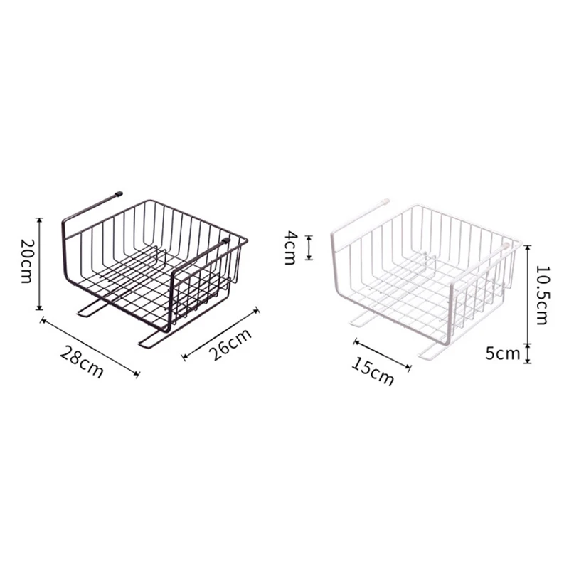

Cupboard Hanging Under Shelf Storage Iron Mesh Basket Cabinet Organizer Rack Closet Holders Storage Basket Rack Home Organizer