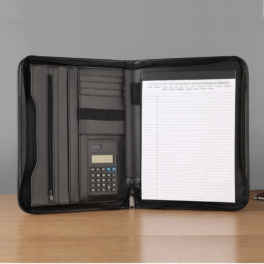 Новое прибытие Бизнес А4 менеджер Сумка для документов папка с молнией padfolio