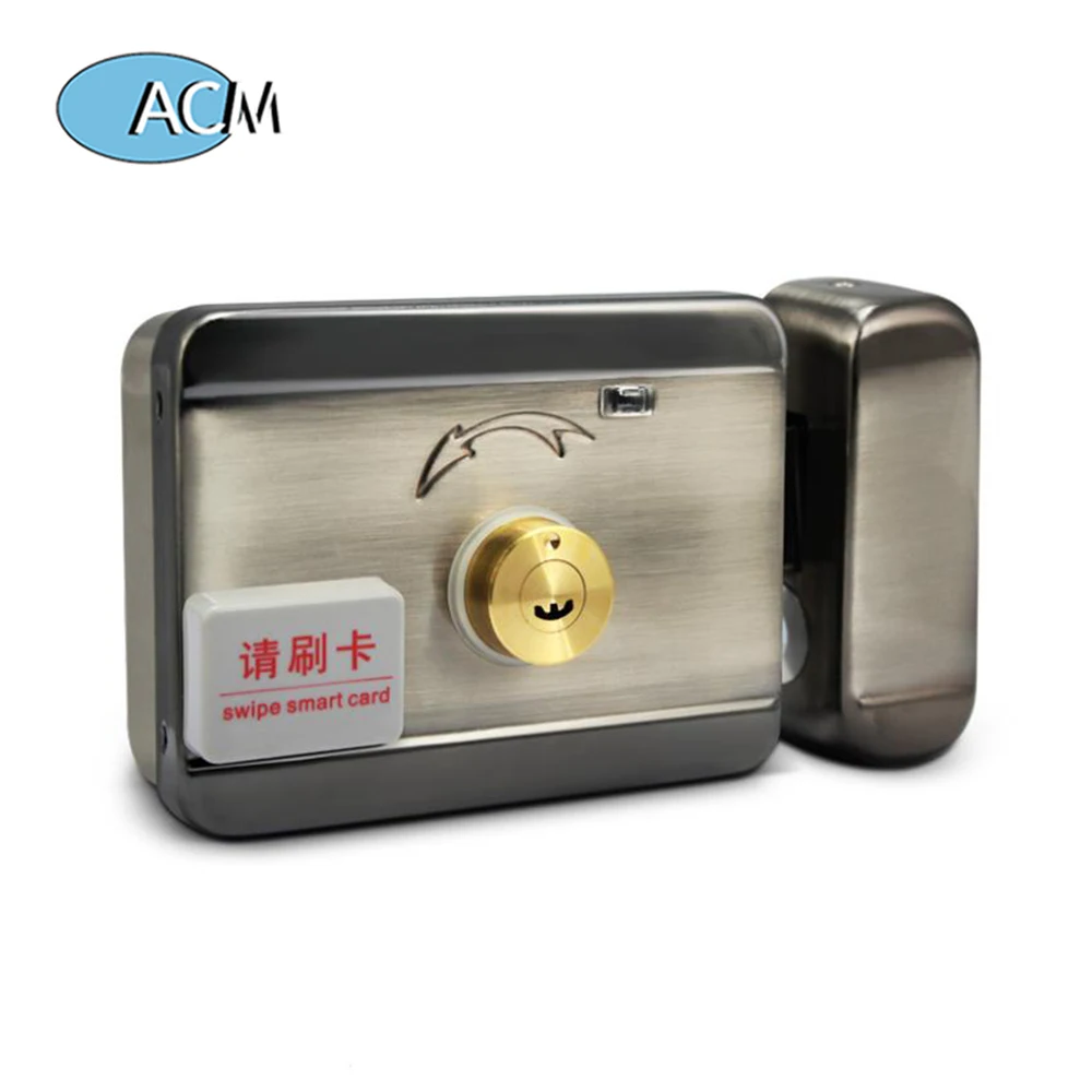 

Anti-Theft Cylinder Deadbolt Metal Electric Lock Access Control System Electronic Interlligent Smart rfid Key Card Rim Lock