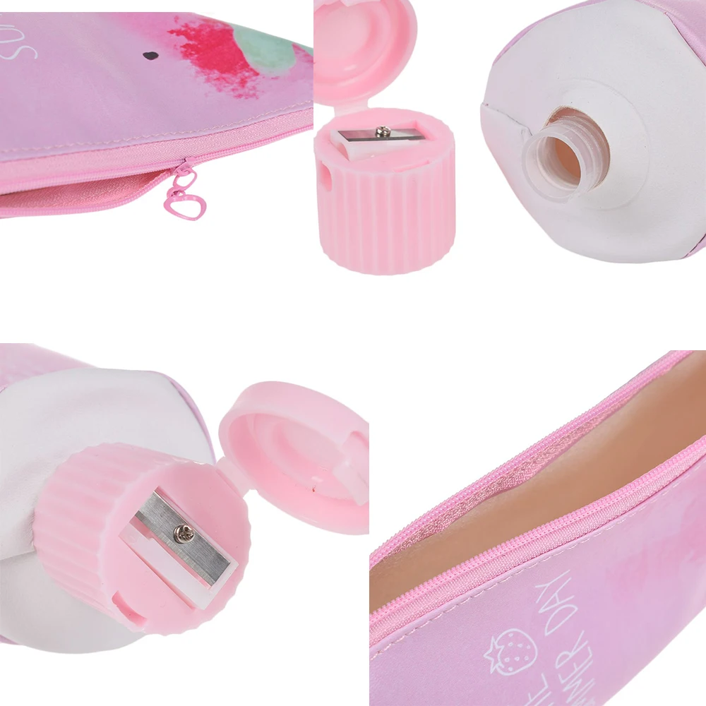 Чехол для карандашей и точилки зубная паста с ароматом клубники цветов 1 шт |