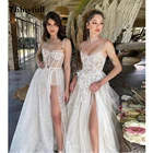 Thinyfull, новинка, трапециевидные Короткие свадебные платья в стиле бохо, кружевные аппликации, милое пляжное платье для вечерние ринки, платье принцессы для невесты