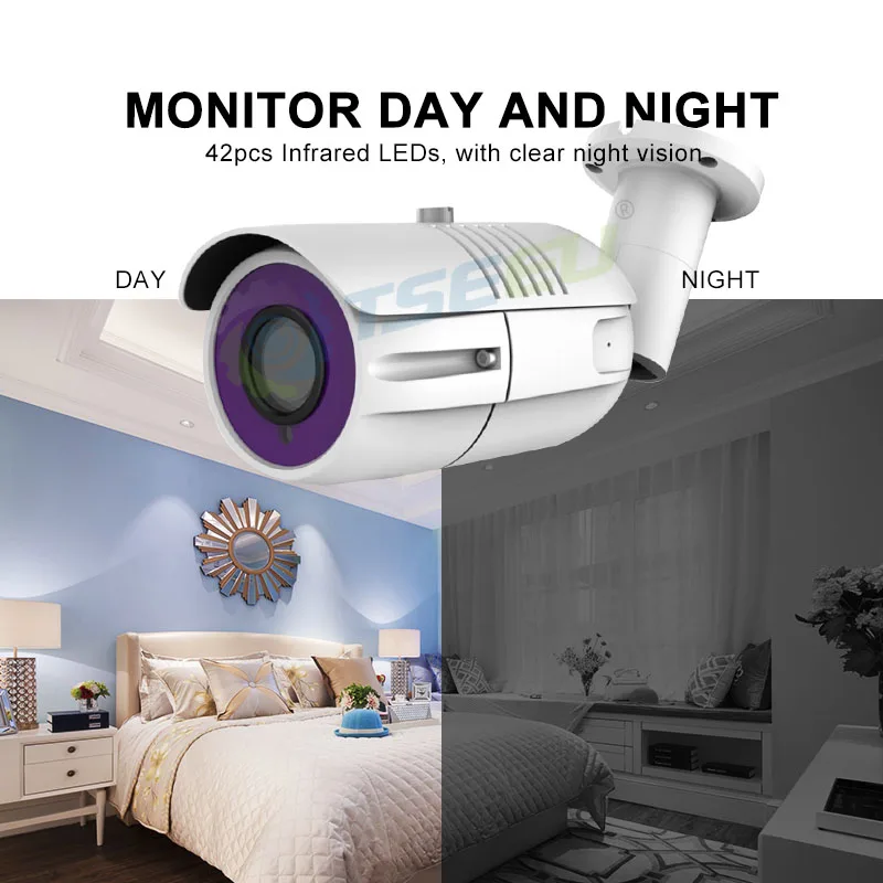 2.0MP 5MP H.265 2,8~ 12 мм 4xzoom sony металлический Водонепроницаемый совместим с Hikvision NVR Дана-светильник для дома; круглые и квадратные приложение пуля проекта POE IP Камера
