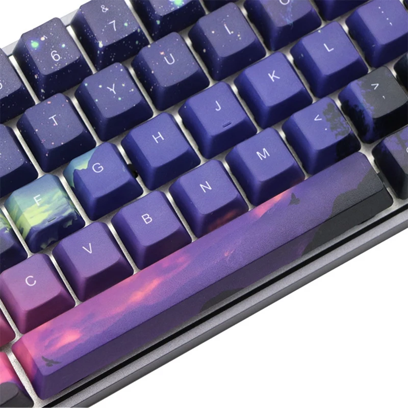 

Dawn Light 5 Sides Sublimation PBT Keycap 71Keys Full Set Keyboard Keycaps for GH60/GK64/GK61 Mechanical Keyboard