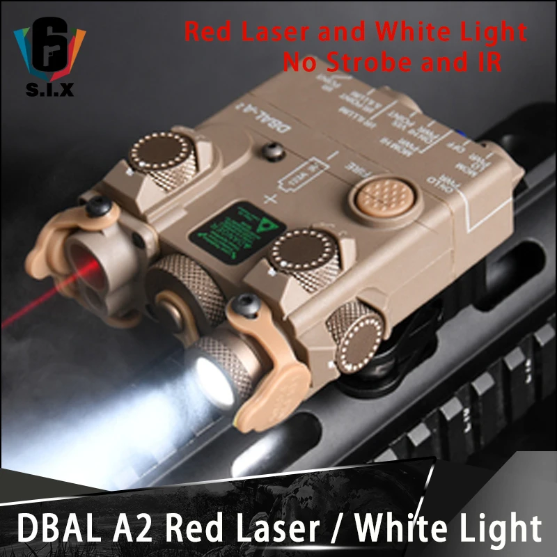 NO IR Laser No Strobe Version Tactical DBAL A2 Mini Red Laser White Light Weapon Dbal-A2 Flashlight Airsoft Laser For 20mm Rail