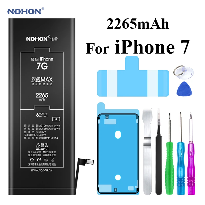 NOHON Батарея для Apple iPhone 6S 6 5S 7 8 iPhone6S 1700mAh~ 2265mAh высокой Ёмкость Bateria+ инструменты для iPhone 6S 6 5S 7 8 батареи