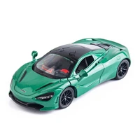hot 132 scale diecast car wheels mclaren 720s metal model with light and sound super sport pull back vehicle toy collection