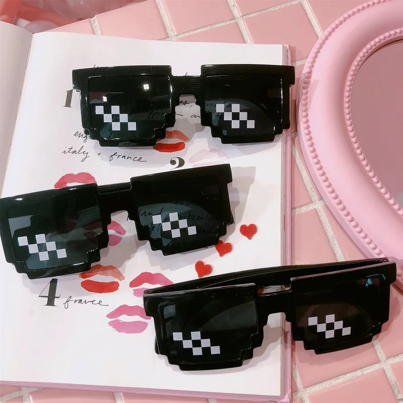 Солнечные очки Ulzzang в стиле Харадзюку женские мозаичные аксессуары ретро модные