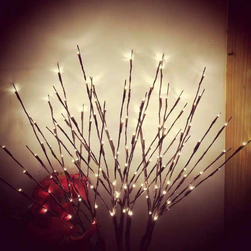 

LED Willow Branch Lamp Floral Lights 20 Bulb Battery-Operated Home Christmas Party Lamp Garden Decor Birthday Gift Night Lights