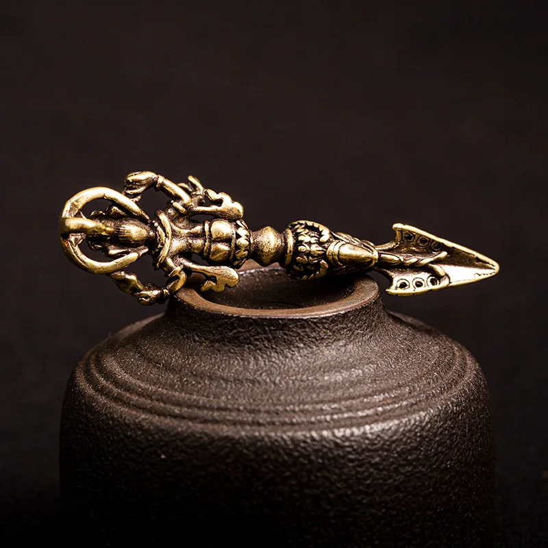 Медный слон Бог пестик Vajra украшения Подвески тибетский буддизм чудо брелок