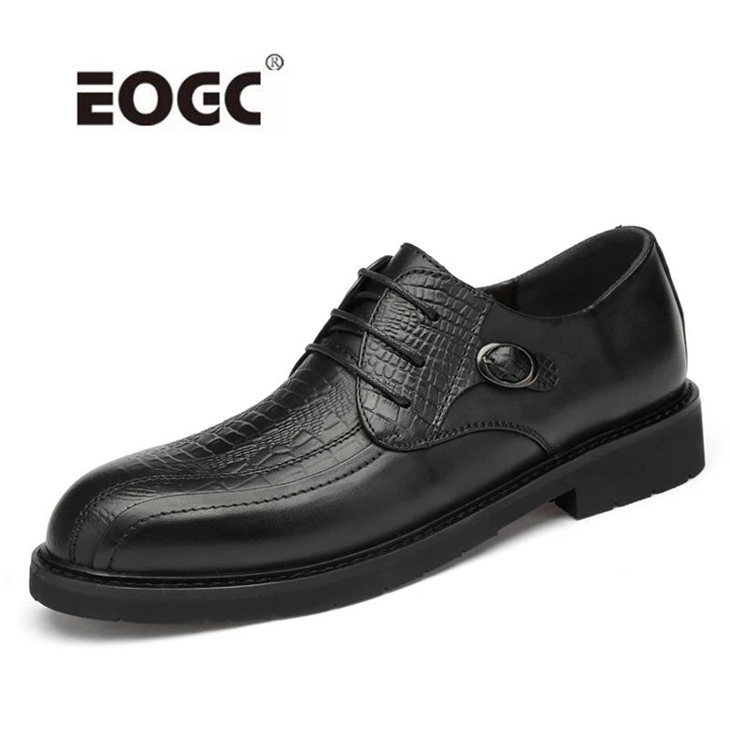 

Natural Leather Lace-up Men Dress Shoes Handmade Business Oxfords Shoes Men Plus Size Party Wedding Shoes