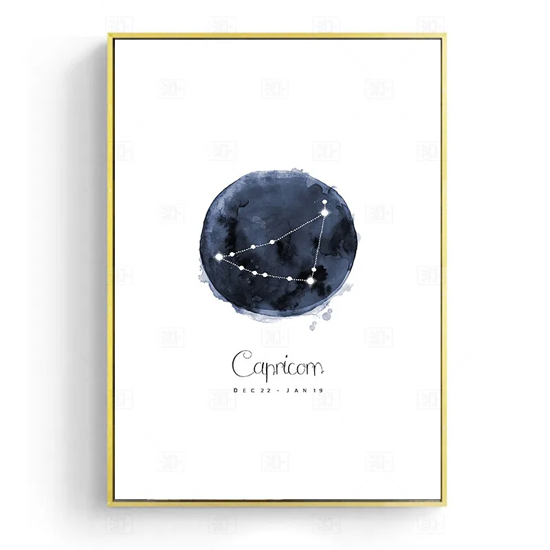 Созвездия детская Настенная картина холст плакат печать астрологический знак