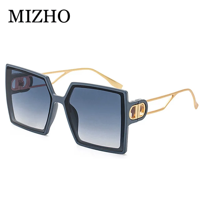 MIZHO Fashion Protable Big Square Sunglasses Original Brand Design Gradient Sun glasses Women Celebrity Oversized Ladies 3