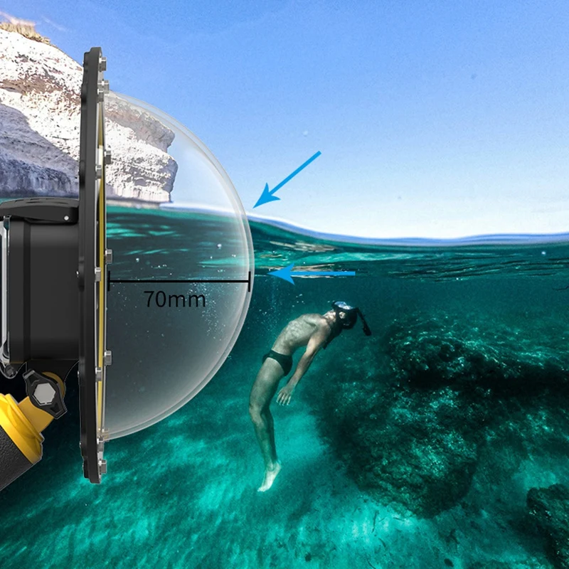 Suitable for Gopro Accessories Hero 9 Fisheye Mask Water eport Hemisphere Surface Waterproof Divider | Электроника