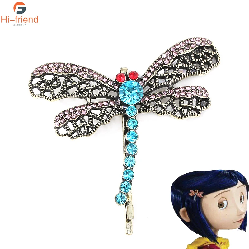 Новый фильм Coraline &amp the Secret Door Dragonfly заколка для волос Queen Bee шпилька | Украшения и