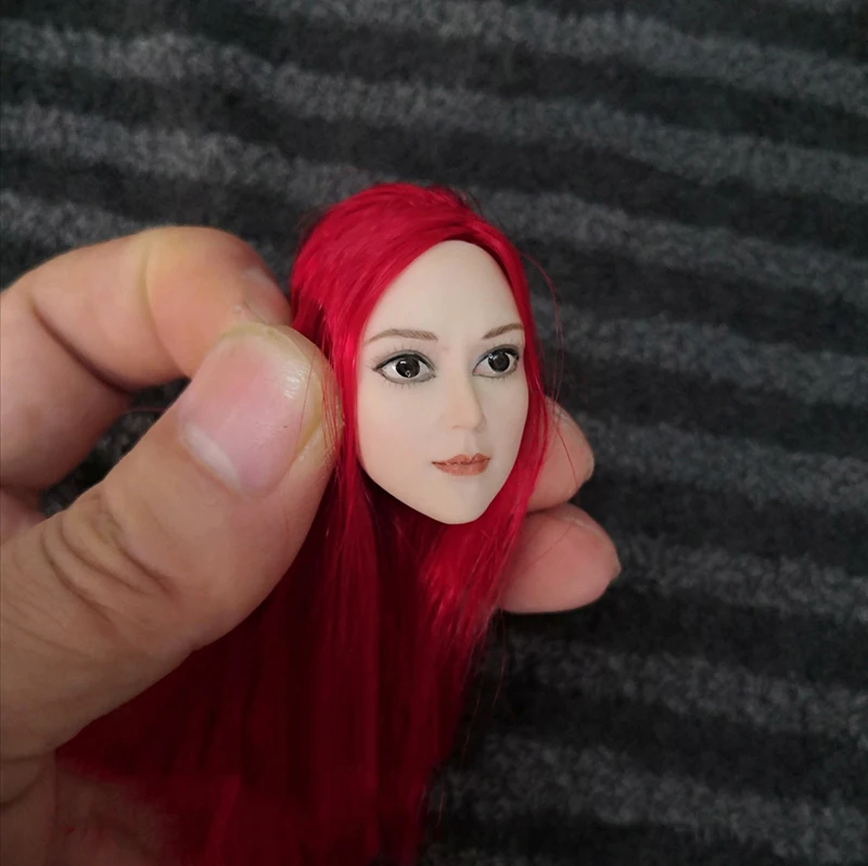1/6 мультяшная девушка голова лепить большие глаза красный розовый синий