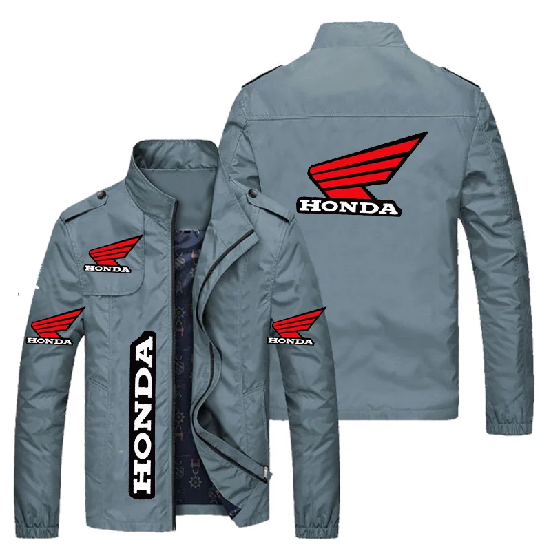 

Honda Jacket For Men 2021 Autumn New Fashion Honda Logo Print Jacket Windcheater Slim Cycling Clothes Biker Jacket Bomber jacket