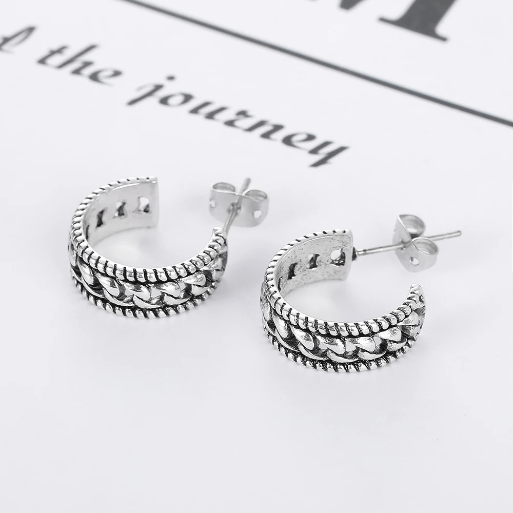 Шины линии Дизайн Аутентичные Серебряный цвет серьги с Буддой изысканные