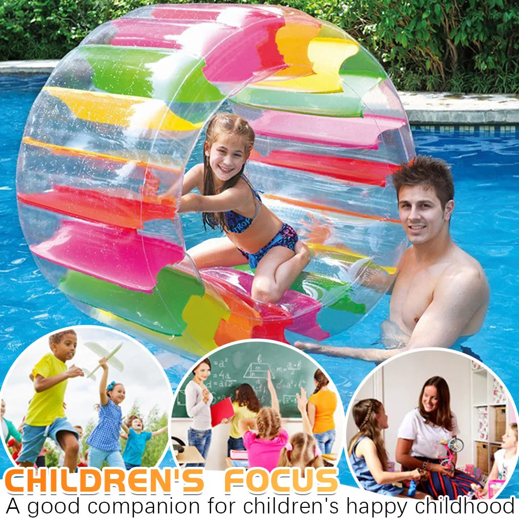 

Надувной роликовый поплавок, красочный водный круг, плавательный бассейн, водный ролик, гигантский рулон шарикового бассейна для детей