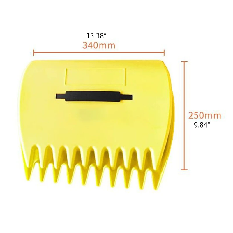 

1 Pair Yellow Garden Yard Leaf Scoops Grass Lawn Grabbers Rakes for Garden Leaf 54DC