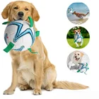 Мяч для собак с нейлоновой ручкой-захватом, интерактивный проекционный мяч для собак, игрушки для животных, товары для домашних животных