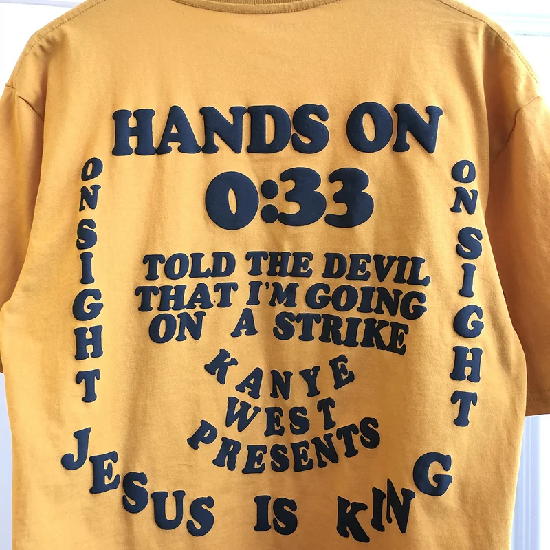 Негабаритных Kanye West и надписью Jesus Is футболка King женские мужские парные футболки