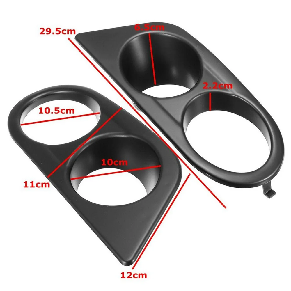 1 пара высокое качество черный передний бампер противотуманный светильник
