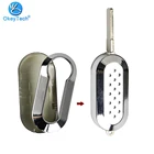 OkeyTech 510 шт. Серебряный Замена ключа автомобиля чехол для Fiat 500 Panda Punto Браво 3 кнопки высокое качество дистанционного Флип Ключа автомобиля