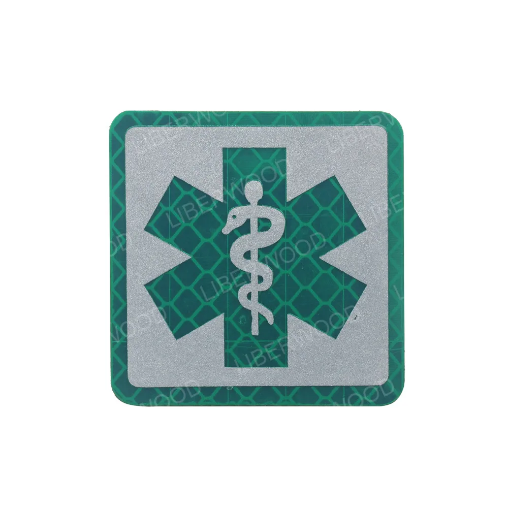 Светоотражающий медицинский Красный Крест EMS EMT MED тактическая нашивка инфракрасная IR Первая помощь Военная нравственная повязка на руку застежка-крючок Поддержка 2 дюйма - Цвет: 13