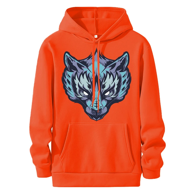 

Толстовка мужская с принтом головы волка, Свитшот в стиле Харадзюку, Крутое пальто в Корейском стиле, уличная одежда, топы, весна-осень