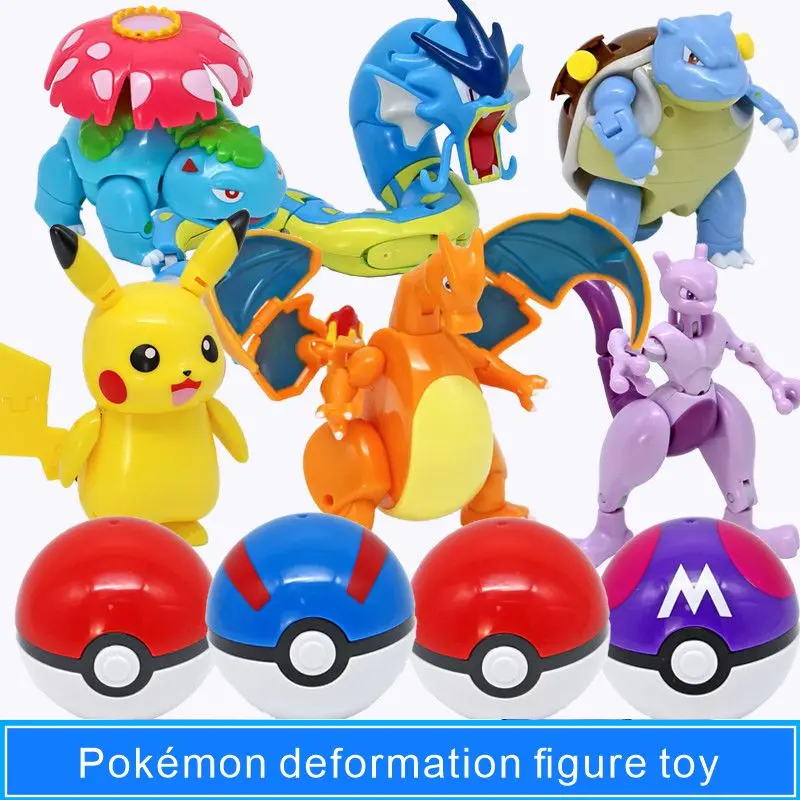 

Pokemon Toys Set Pocket Monster Pikachu Action Figure Pokémon Game Poke Ball Model Anime Child Birthday Christmas New Year Gift