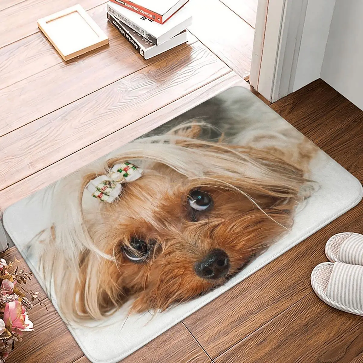 Симпатичный мини-Придверный коврик для йоркширского терьера прямоугольный