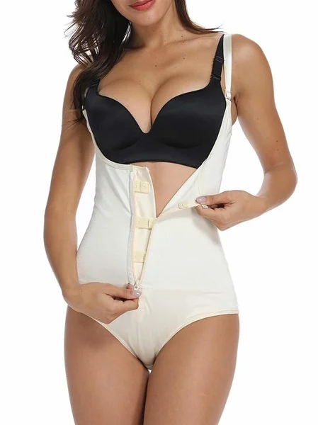 Nude Zipper Послеродовой бандаж для контроля живота для женщин после парто, женское нижнее белье, Корректирующее белье - Цвет: Nude Zipper