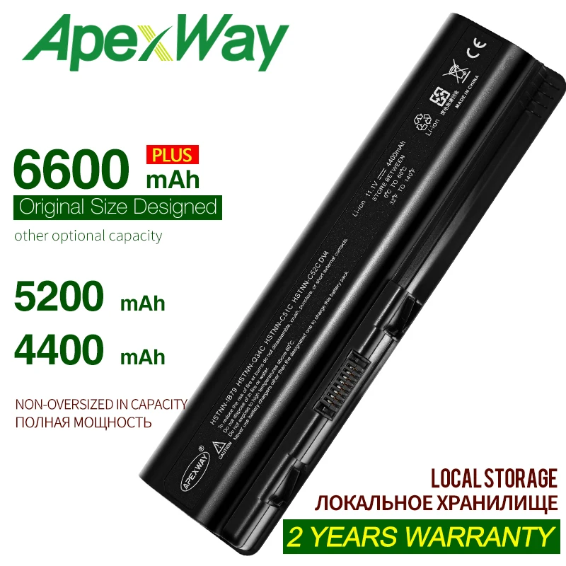

6CELLS New Laptop battery for HP dv4 DV5 DV6 HSTNN-UB72 KS524AA KS526AA dv6-1200 462890-151 462890-161 484170-001 CQ50 CQ60 CQ71